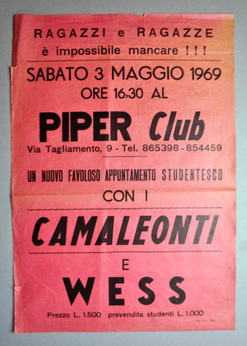 Piper roma 1969 - piper, camaleonti