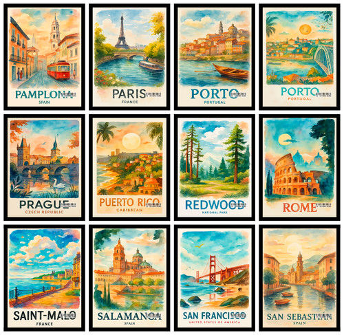 Stampa poster viaggio città - poster,