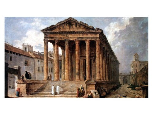 Poster classico tempio romano - poster,