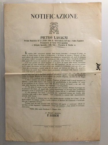 105 manifesto viterbo 1856 - manifesto,
