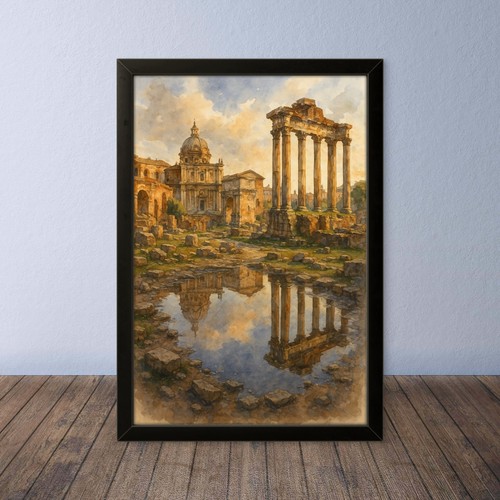 Cornice disegno acquarello - acquarello, su